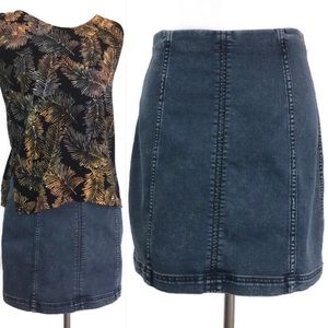 We The Free Modern Femme Denim Mini Panel Skirt 12